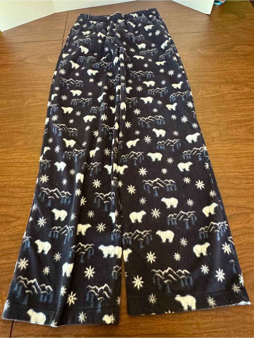 Merona Navy Blue Fleece Pajama Pants with White Polar Bear Print